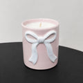 BABY BOW CANDLE Pink and White